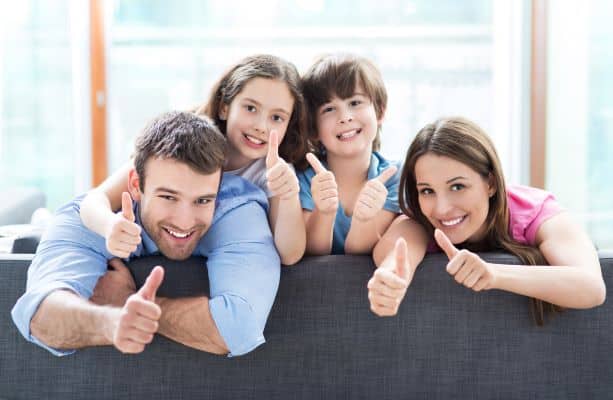 Family Enjoying Worry Free Comfort