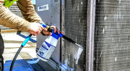 Commercial Hvac Getting Cleaned
