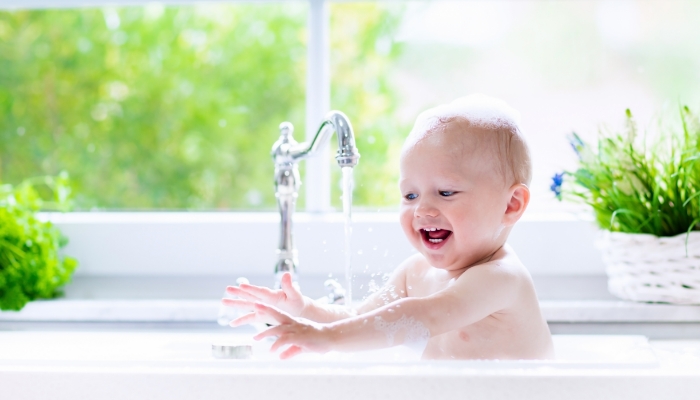 Baby Playing In Sink Baby Playing In Sink