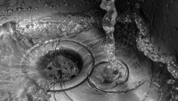 Clean Drain Water Running Clean Drain Water Running