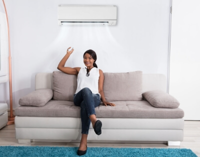 Woman With Ductless Minisplit