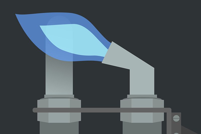 Image of furnace pilot light. Video - Check Your Furnace Pilot Light